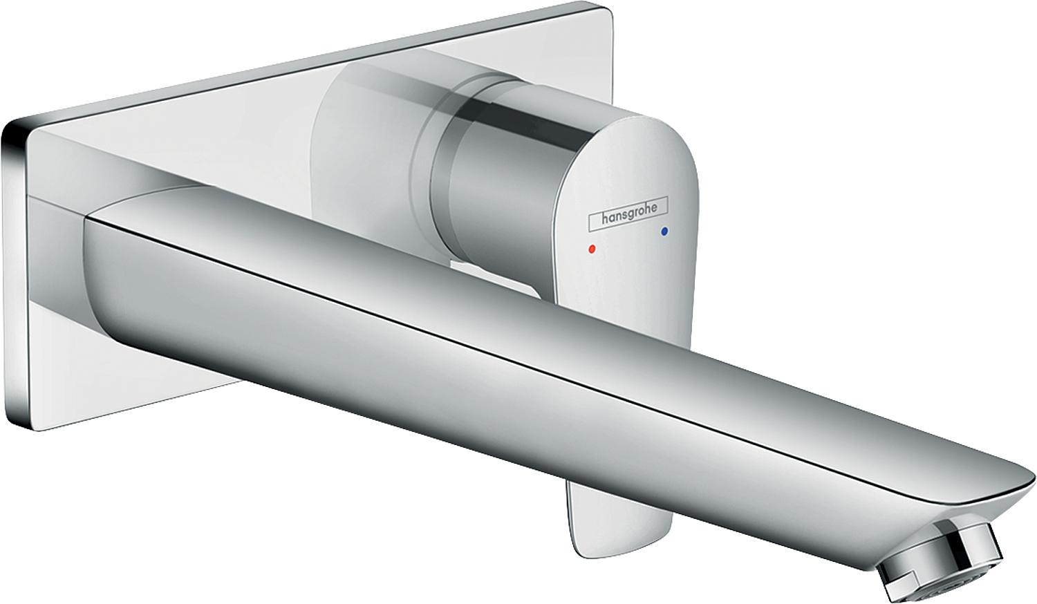 asdec life ® Waschtischmischer Hansgrohe Talis E, Wandmontage Unterputz mit Auslauf 225mm