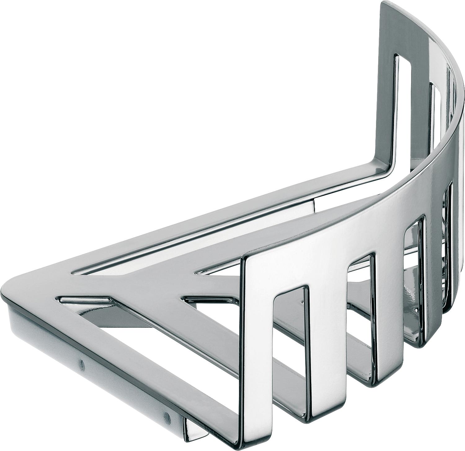 asdec life ® Eckwandkorb emco system2 chrom, verdeckte Befestigung BxH - asdec life ® Eckwandkorb emco system2 chrom, verdeckte Befestigung BxHxT