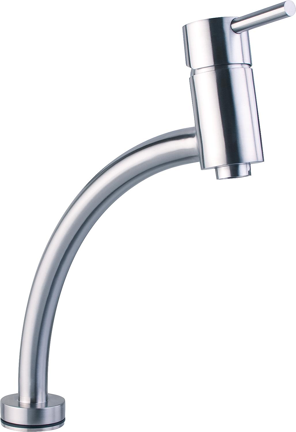 asdec life ® Spültischmischer inox Colorado, Edelst. matt, schwenkb. Ausl. Ausladung 220 mm