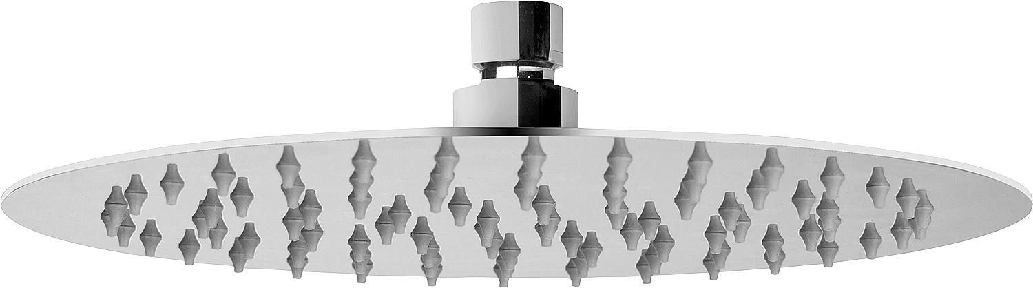 asdec life ® Kopfbrause Edelstahl, poliert Ø 200 mm, Höhe Rand: 2 mm, rund