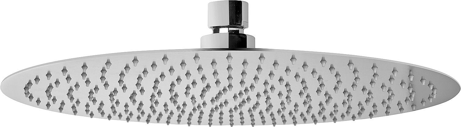 asdec life ® Kopfbrause Edelstahl, gebürstet Ø 200 mm, Höhe Rand: 2 mm, rund