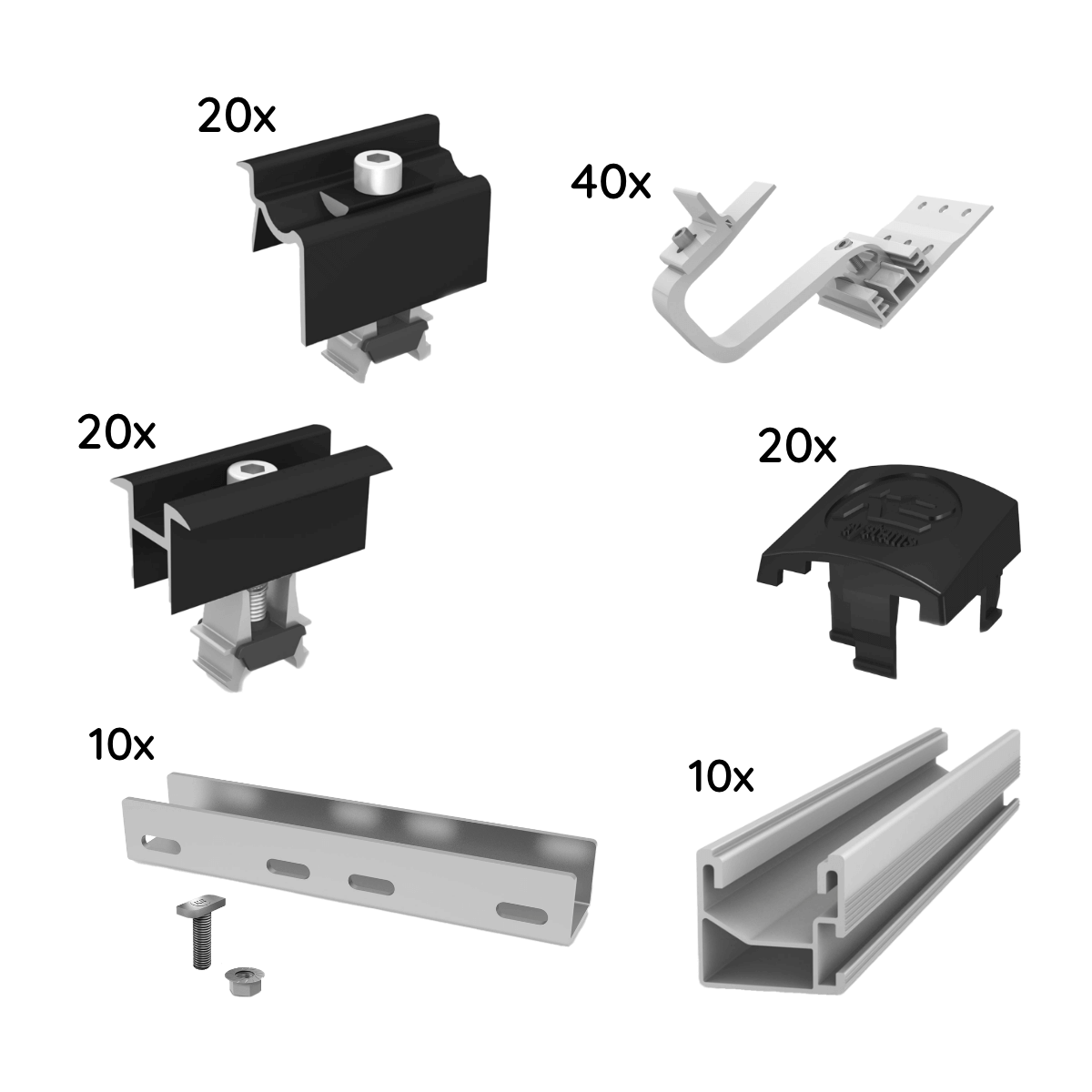 asdec life® Photovoltaik Komplettpaket 1 mit 10 KW PV Module - Energiespeicher 5 KW - Hybridwechselrichter 10 KW Speicher