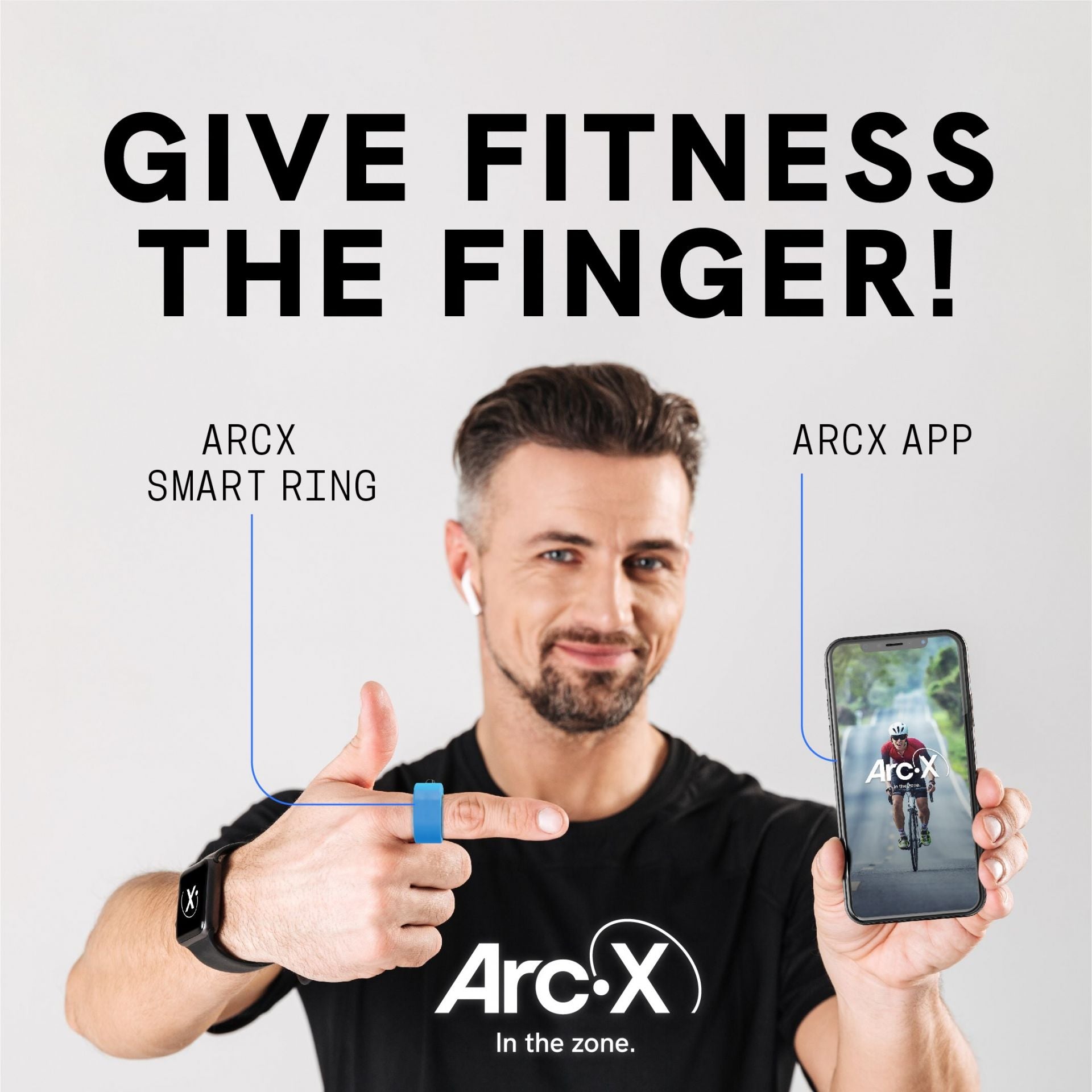 ArcX Smart Ring - Steuer dein Telefon, deinen kabellosen Lautsprecher, deine Actioncam oder ein beliebiges Bluetooth-Gerät unterwegs, ohne die Hände zu benutzen