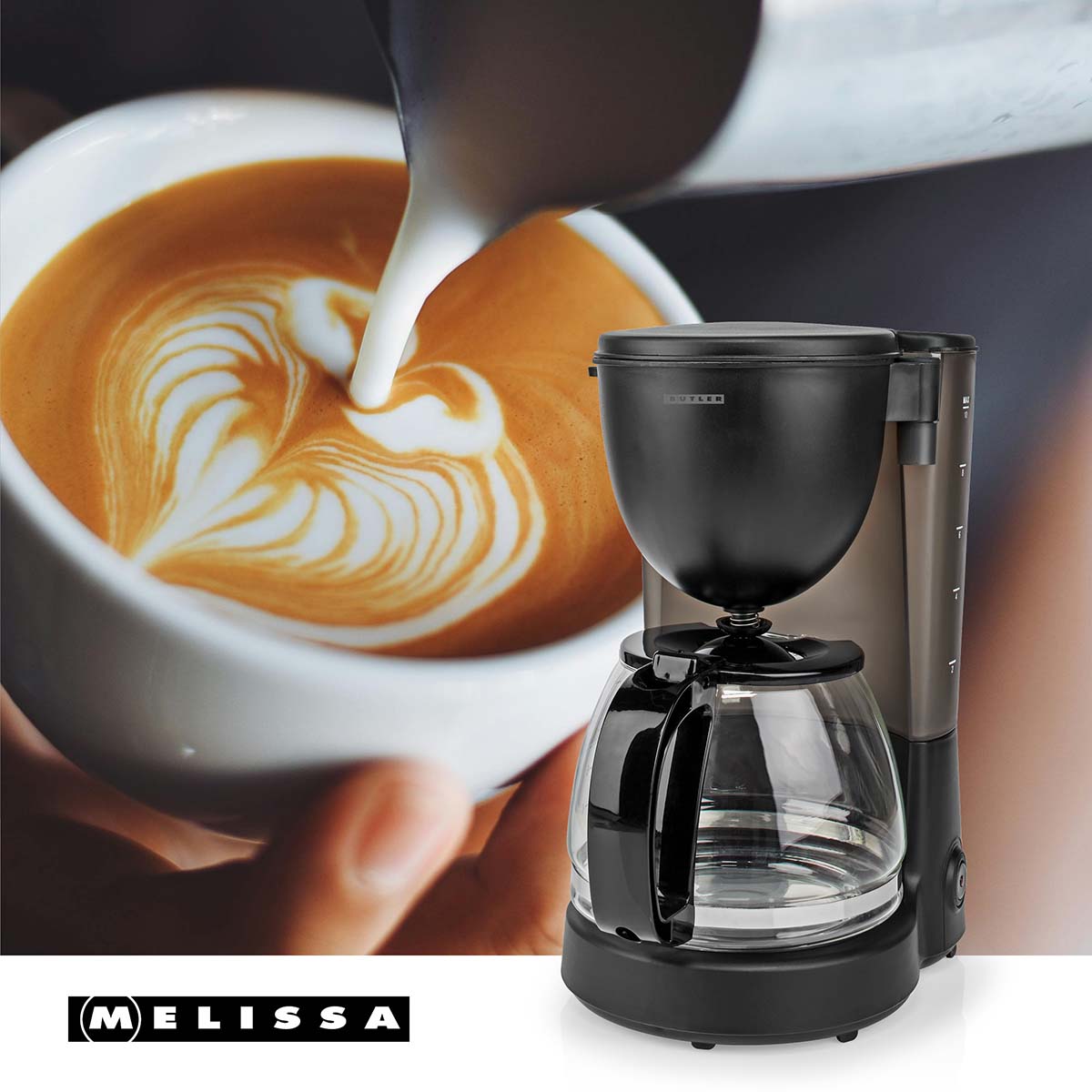 Kaffeemaschine | 1,25 l | 750 W | 10 Tassen | Warmhaltefunktion | Automatische Abschaltung | Schwarz
