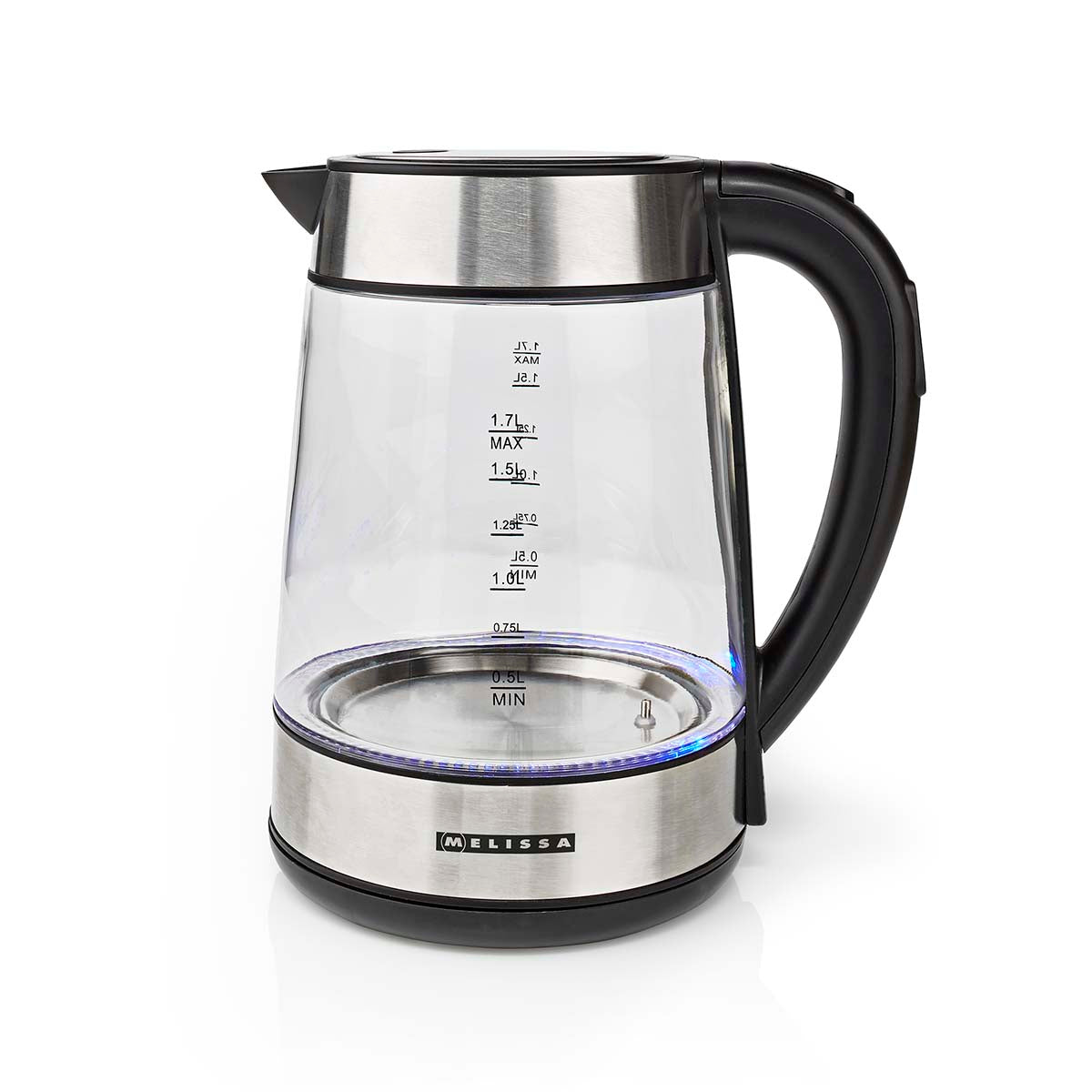 Digitaler Wasserkocher | 1,7 l | 2200 W | Glas | 50/70/80/90/100 °C Voreinstellungen | 360° Pirouettenboden | Verdecktes Heizelement | Strix® Regler | Warmhaltefunktion | Trockengehschutz