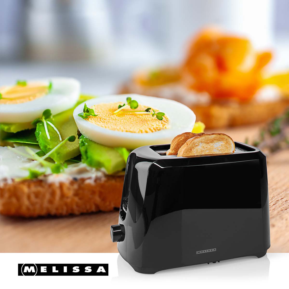 Toaster | 2 Schlitze | 700 W | 6 Bräunungsstufen | Herausnehmbares Krümelfach | Abbruchfunktion | Schwarz