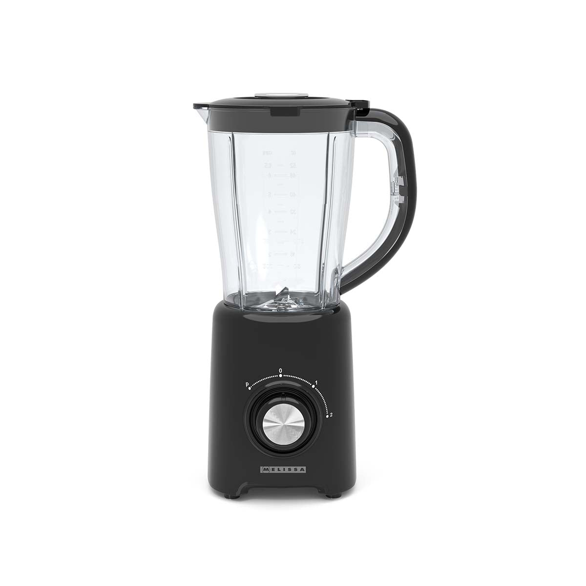Standmixer | 800 W | 2 Geschwindigkeiten + Pulse | 4 Edelstahlklingen | Kunststoffkrug | Schwarz