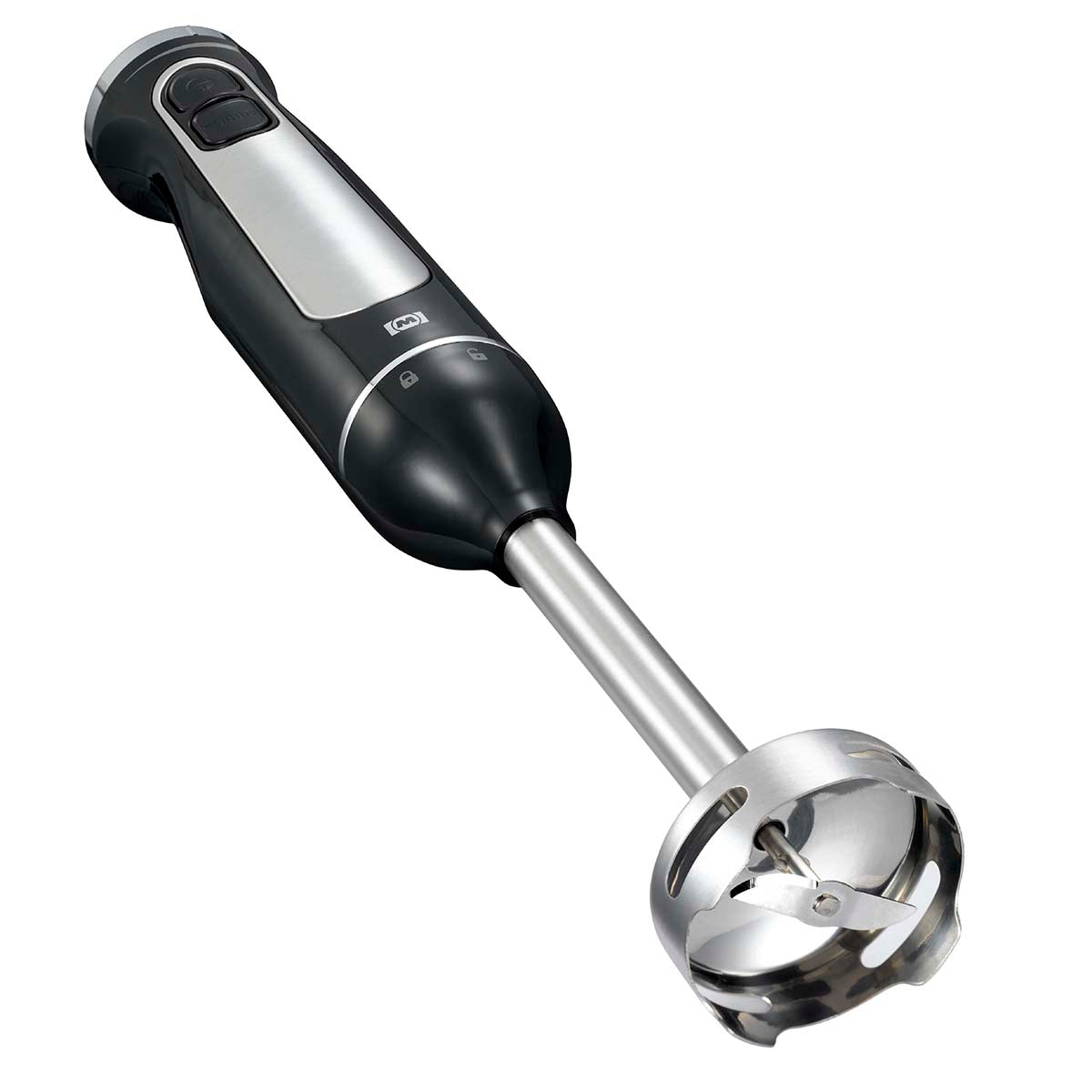 Stabmixer mit Zerkleinerer Schneebesen Tasse 600W Schwarz / Edelstahl