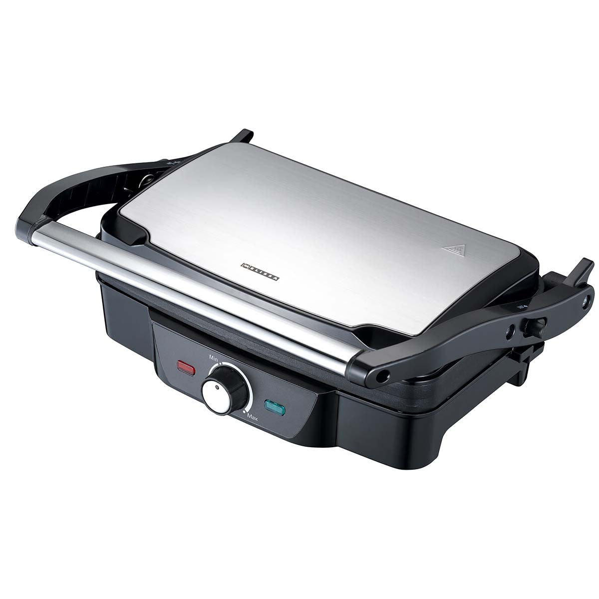 Panini / Tischgrill 1600W Schwarz / Gehäuse aus Edelstahl