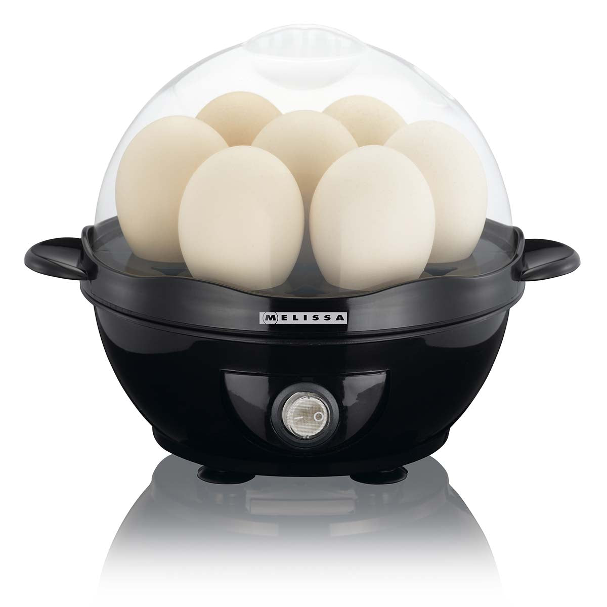 Eierkocher 7 Eier mit transparenter Taste 360W Schwarz
