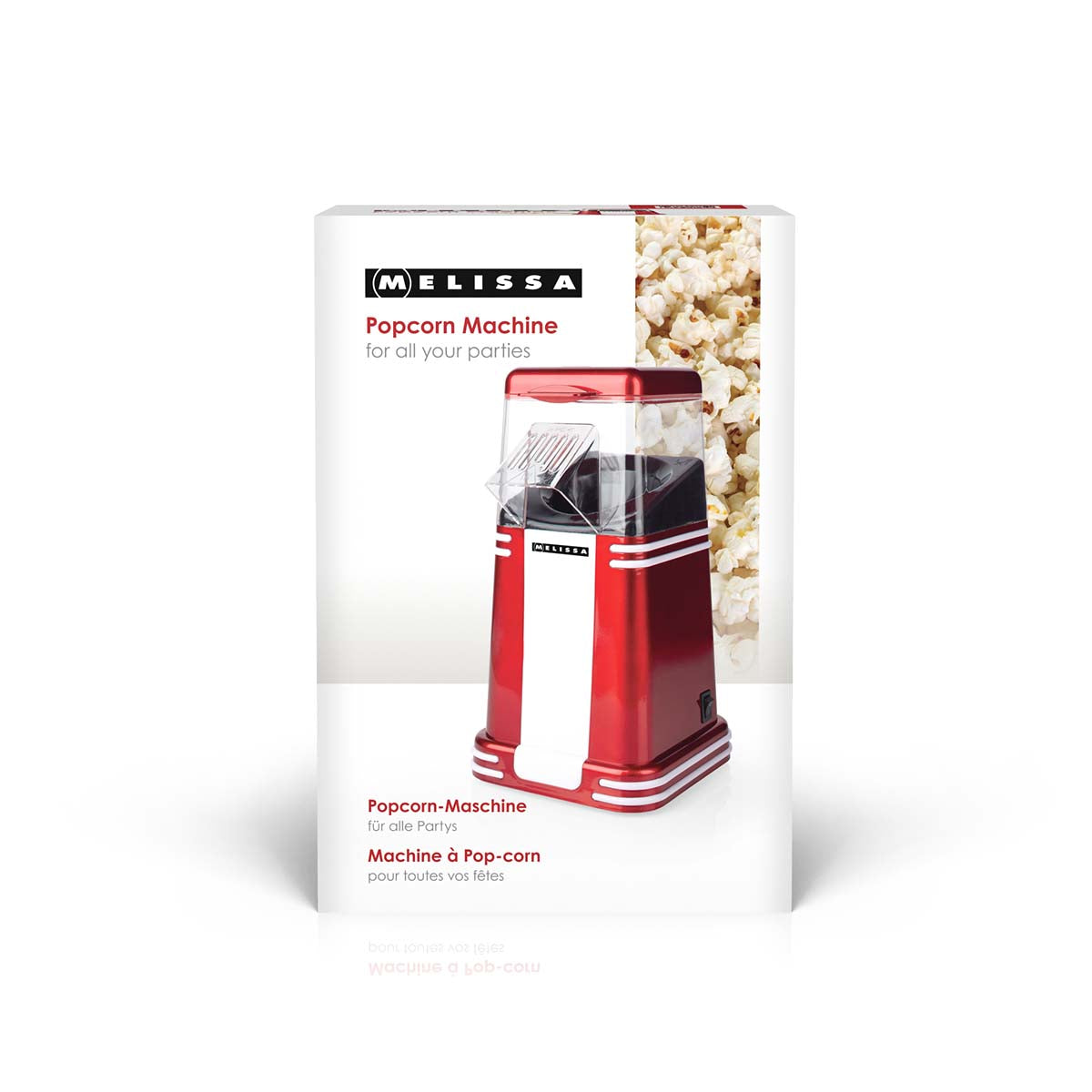 Popcorn-Maker | 60 g | 1200 W | 2 - 4 min | Rot/Weiß
