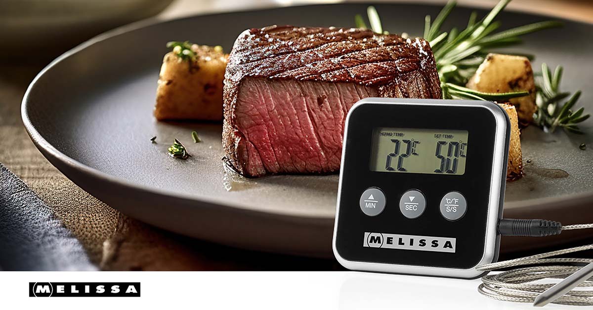Fleischthermometer | bis zu 250°C | Alarm Timer | LCD Display