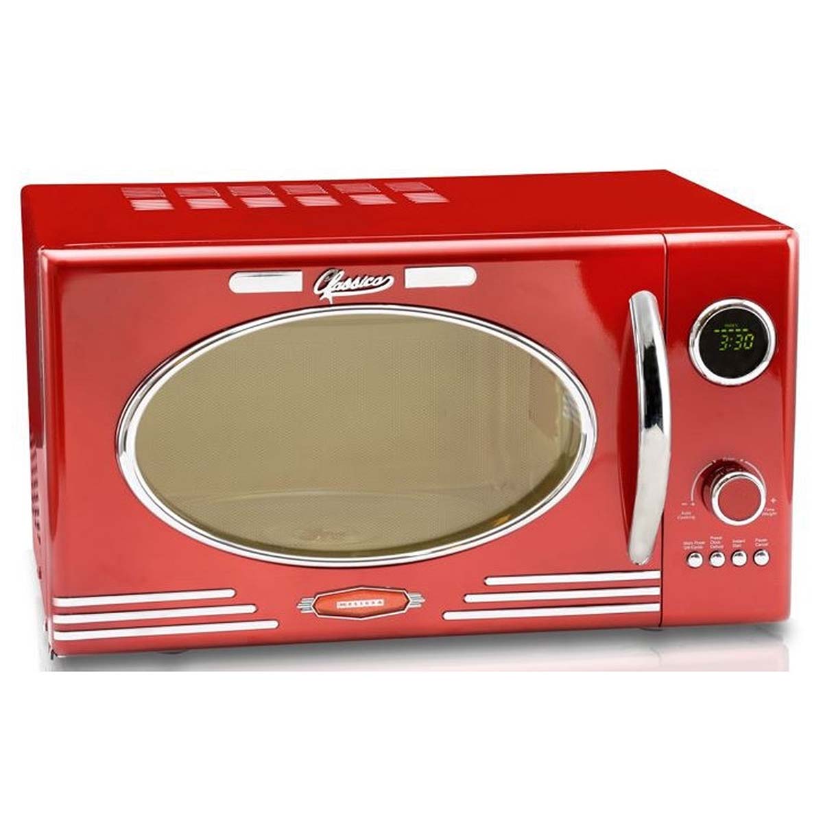 Elektronischer Mikrowellengrill 23L 800W Metallic Rot