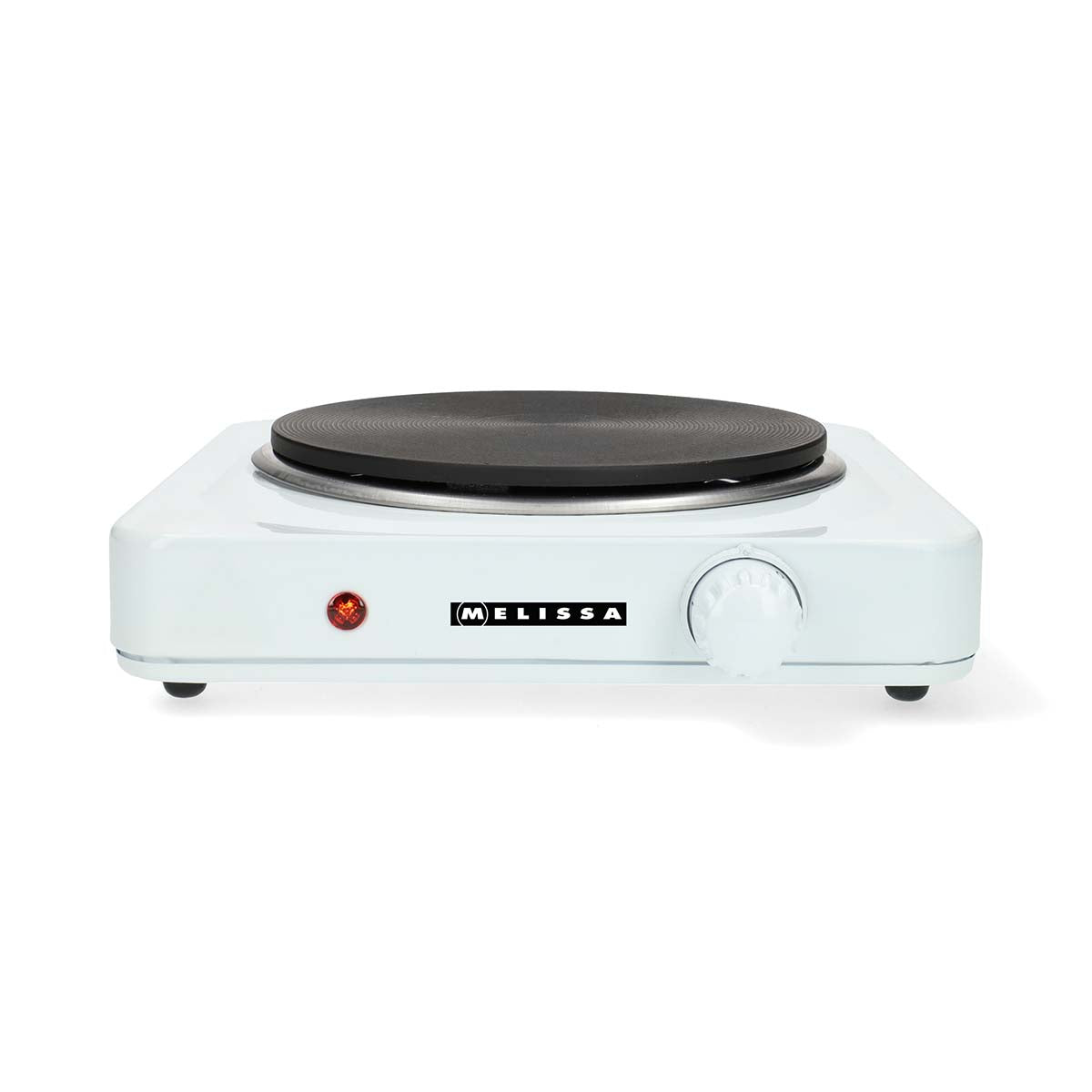 Elektrische Heizplatte | 1500 W | Ø 18,5 cm | 6 Heizstufen | Rutschfeste Füße | Weiß