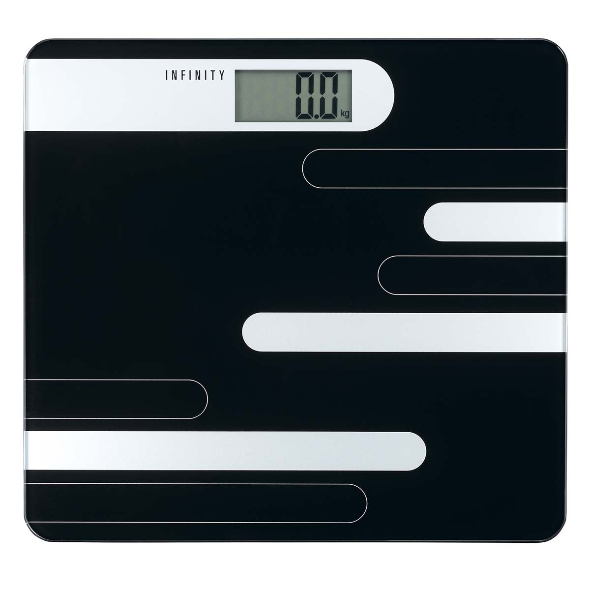 Personenwaage 180 kgs Schwarz / Silber