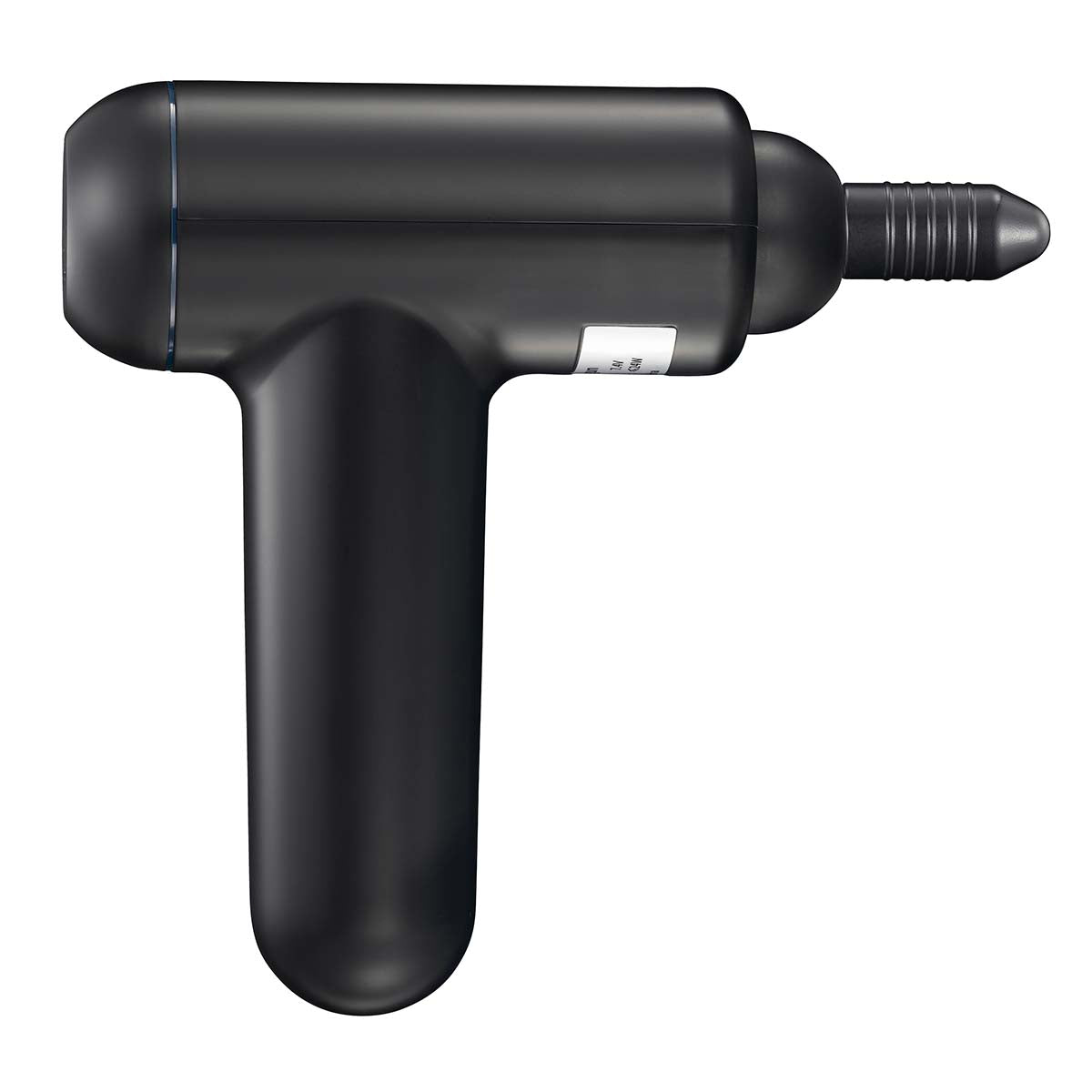 Wiederaufladbare Massagepistole mit LED 4 Köpfe Schwarz