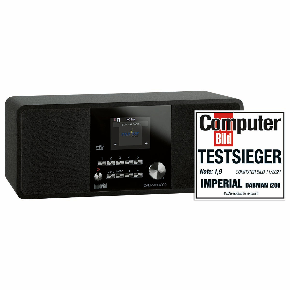 IMPERIAL DABMAN i200 Schwarz DAB+ / FM / INTERNET  - Testsieger DAB Web Radios