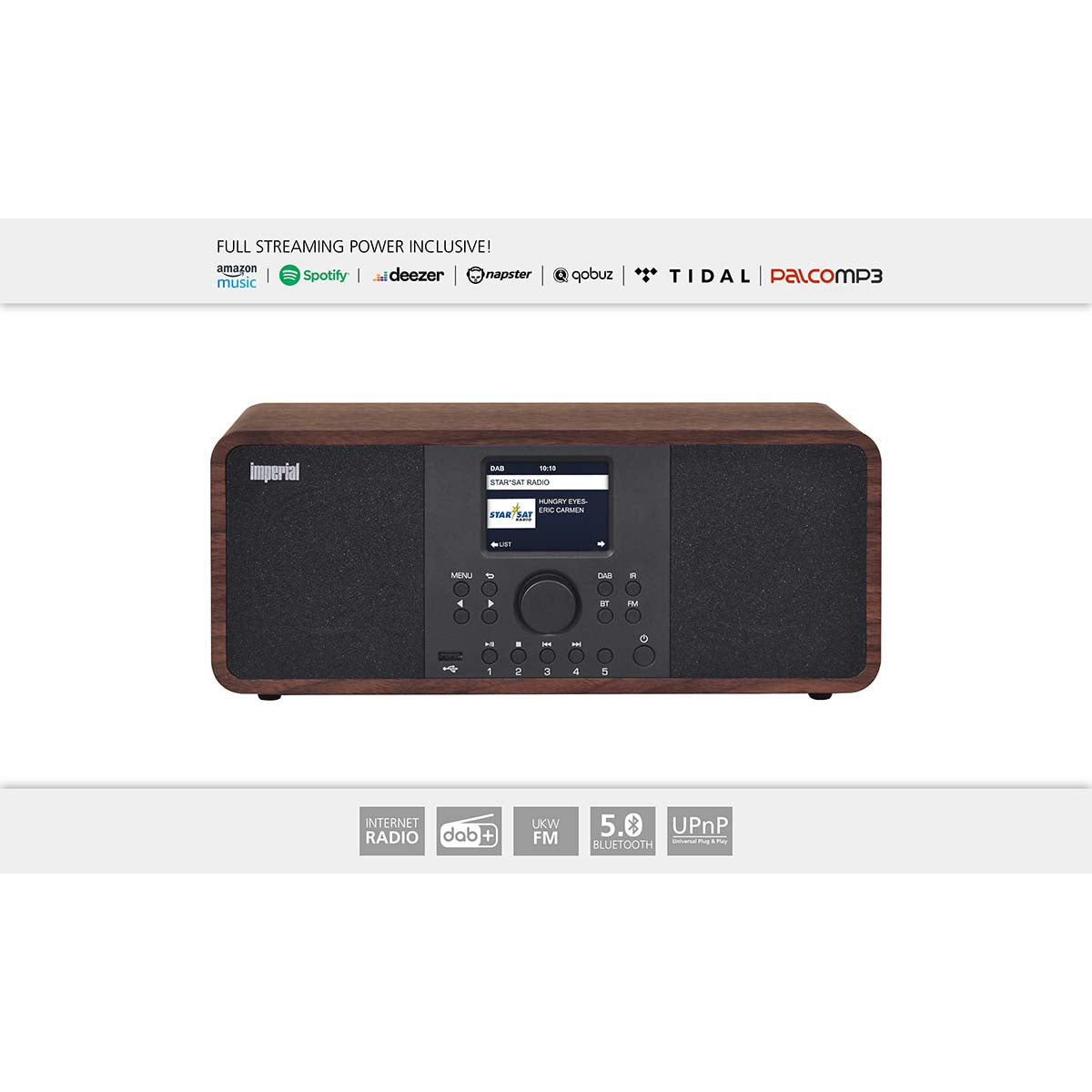 DABMAN i205 Holzoptik DAB+ / FM / INTERNET / BLUETOOTH