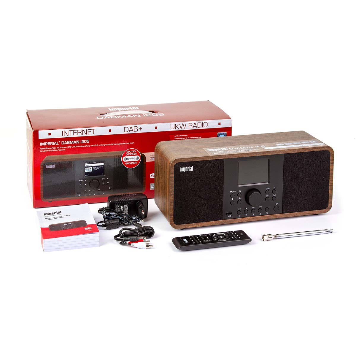 DABMAN i205 Holzoptik DAB+ / FM / INTERNET / BLUETOOTH