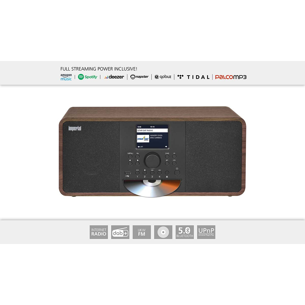 IMPERIAL DABMAN i205 CD Holzoptik DAB+ / FM / INTERNET / BLUETOOTH