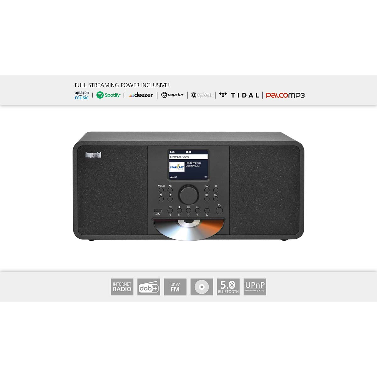 IMPERIAL DABMAN i205 CD Schwarz DAB+ / FM / INTERNET / BLUETOOTH