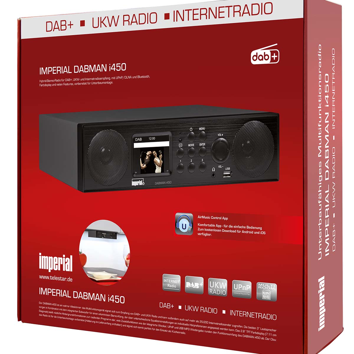 IMPERIAL DABMAN i450 Schwarz DAB+ / FM / INTERNET /BLUETOOTH