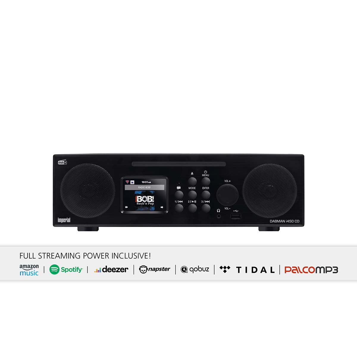Imperial DABMAN i450 CD Multifunktions-Stereo-Radio für DAB+ / FM / Internet Schwarz