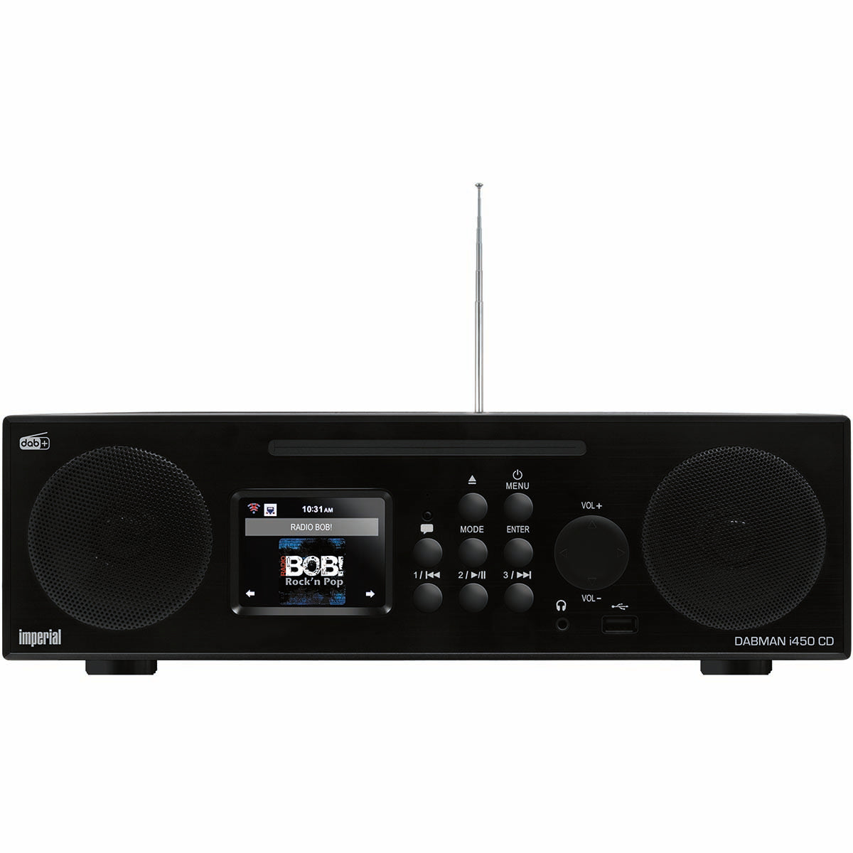 Imperial DABMAN i450 CD Multifunktions-Stereo-Radio für DAB+ / FM / Internet Schwarz