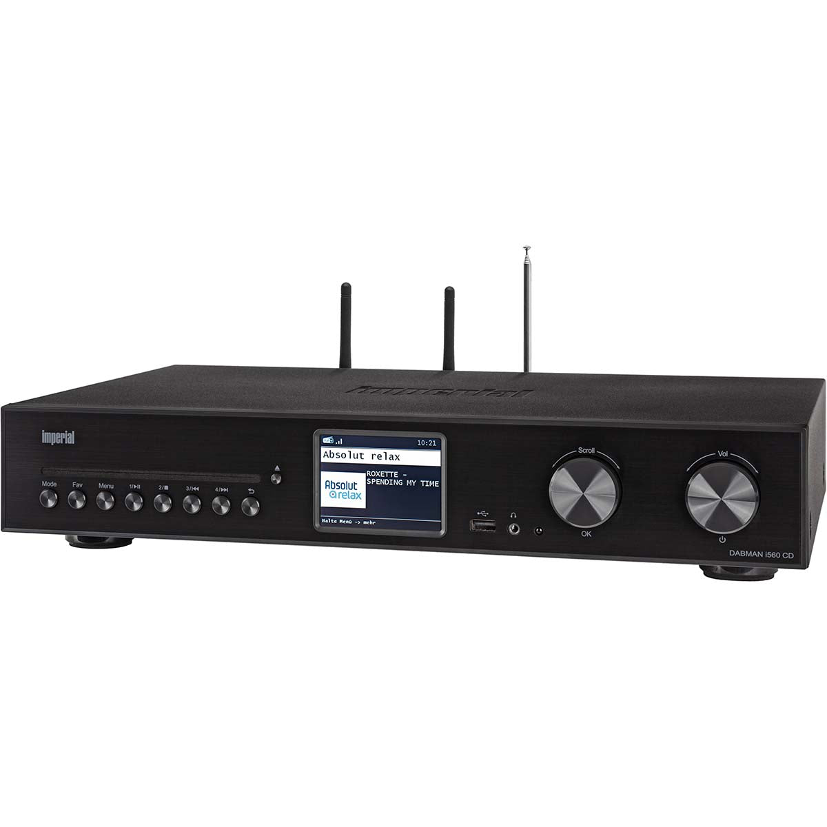 DABMAN i560 CD All-in-One HiFi-System mit Verstärker und CD-Player DAB+ / FM / Internet / Bluetooth Schwarz