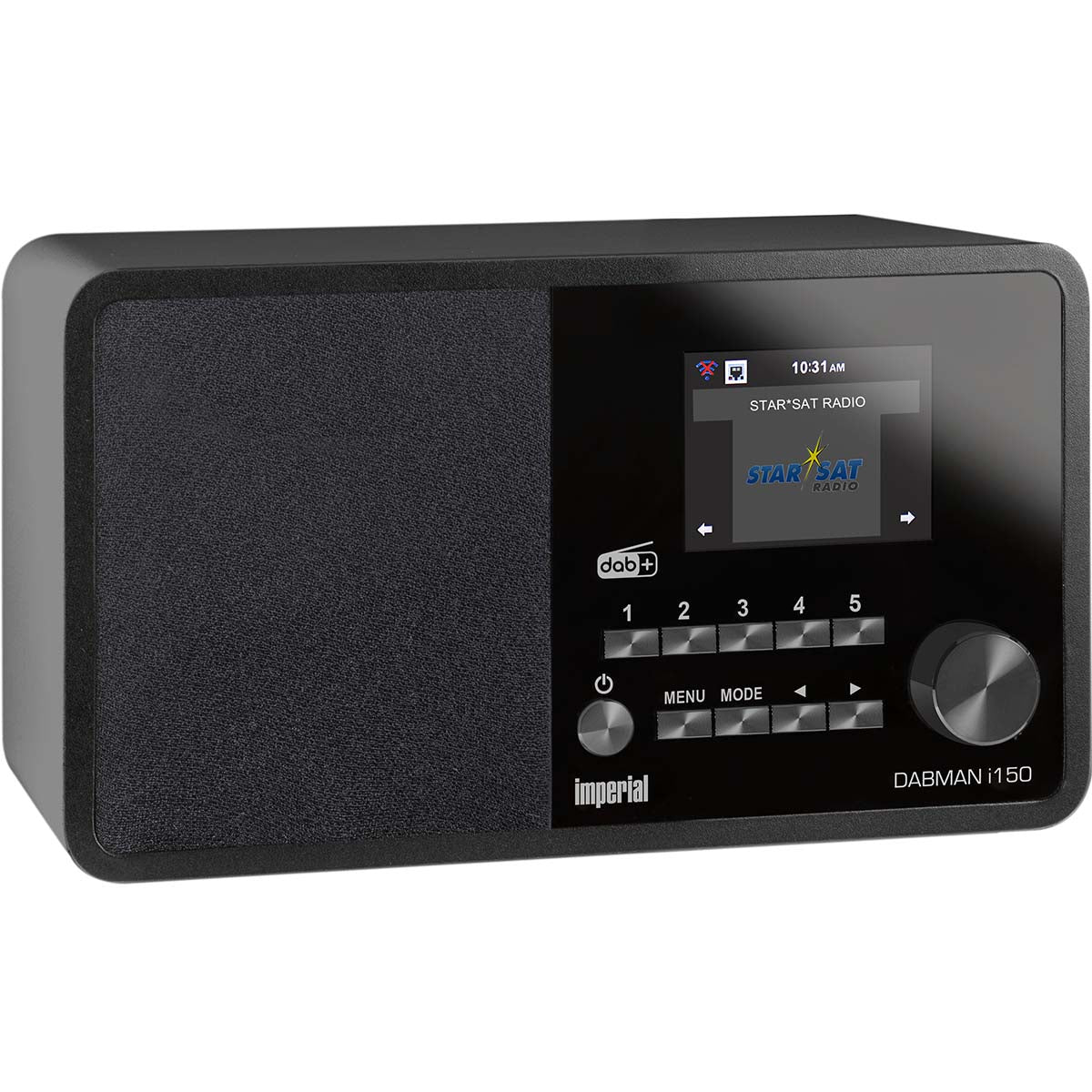 DABMAN i150 Kompaktes Hybridradio für Internet / DAB+ / FM Schwarz