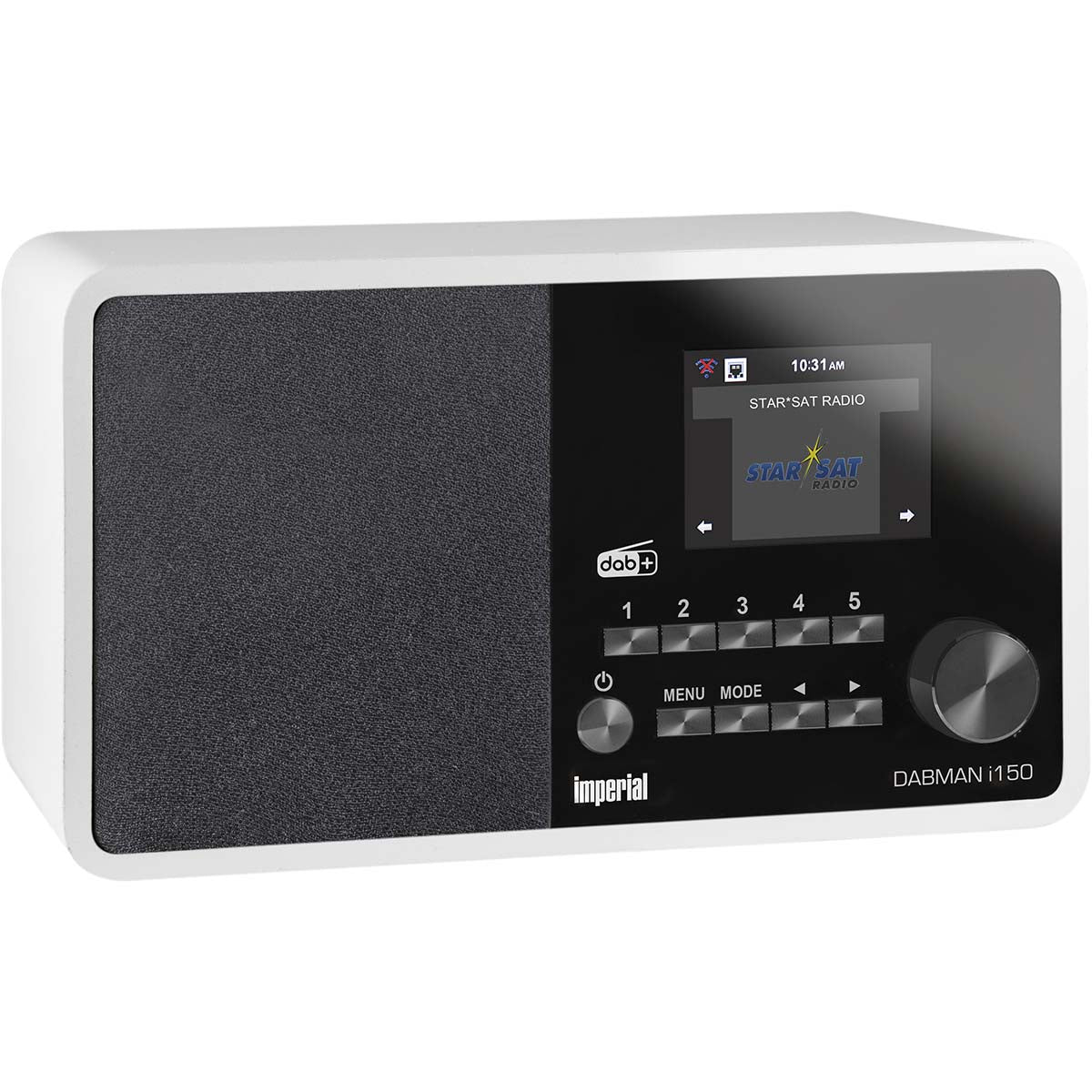 DABMAN i150 Kompaktes Hybridradio für Internet / DAB+ / FM Weiß