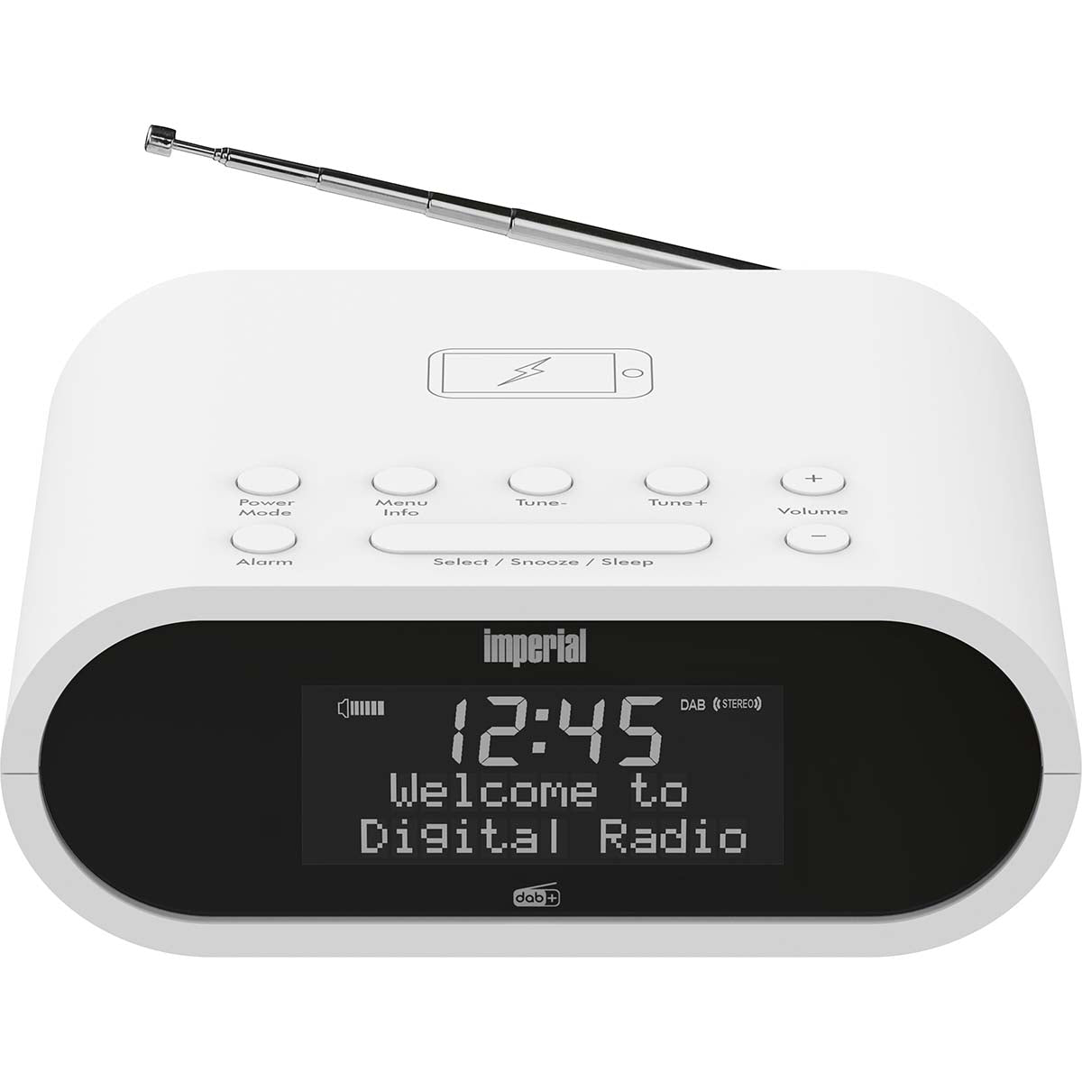 DABMAN d20 DAB+ und FM Radiowecker Weiß