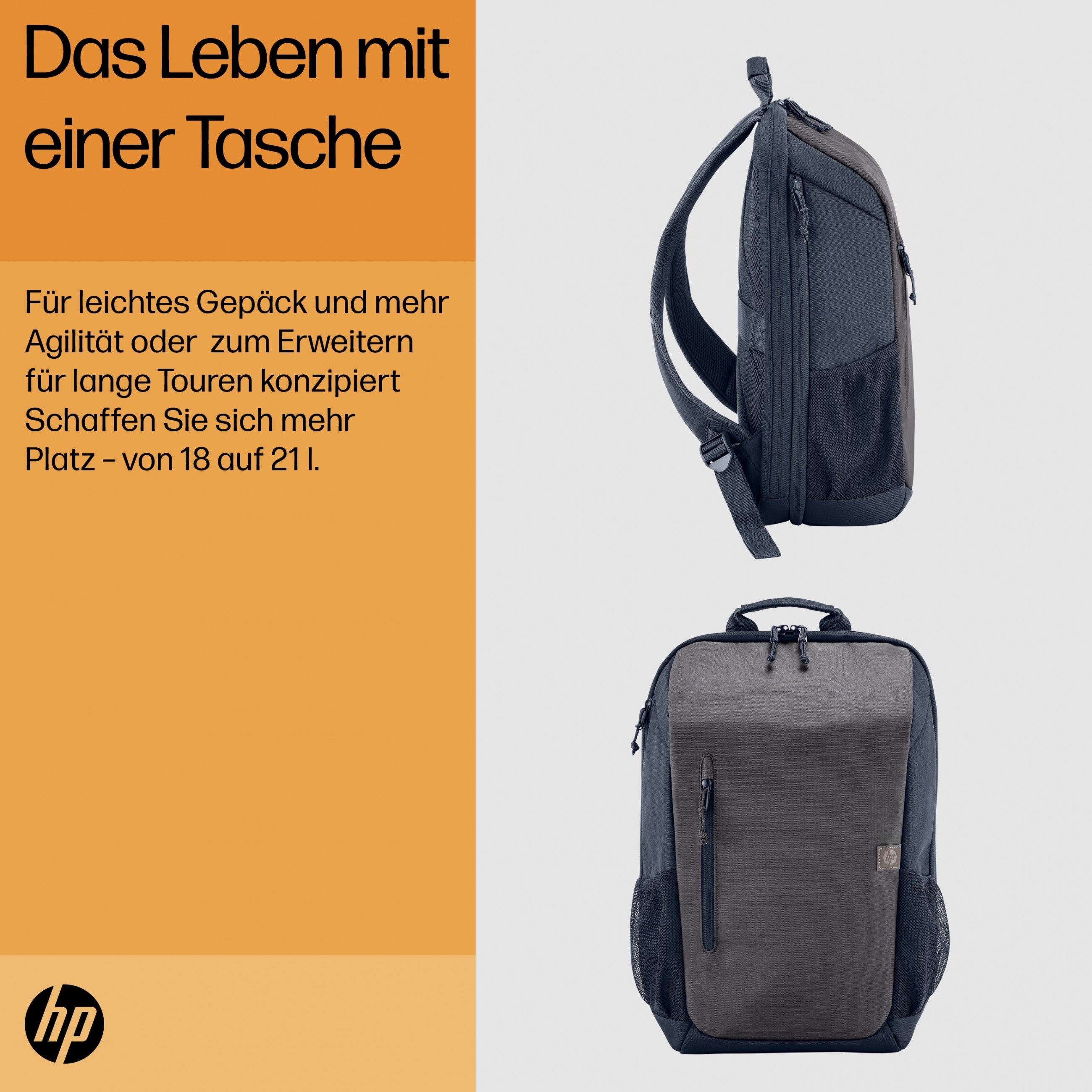 HP Travel 18 Liter 15.6inch Iron Grey Laptop Backpack