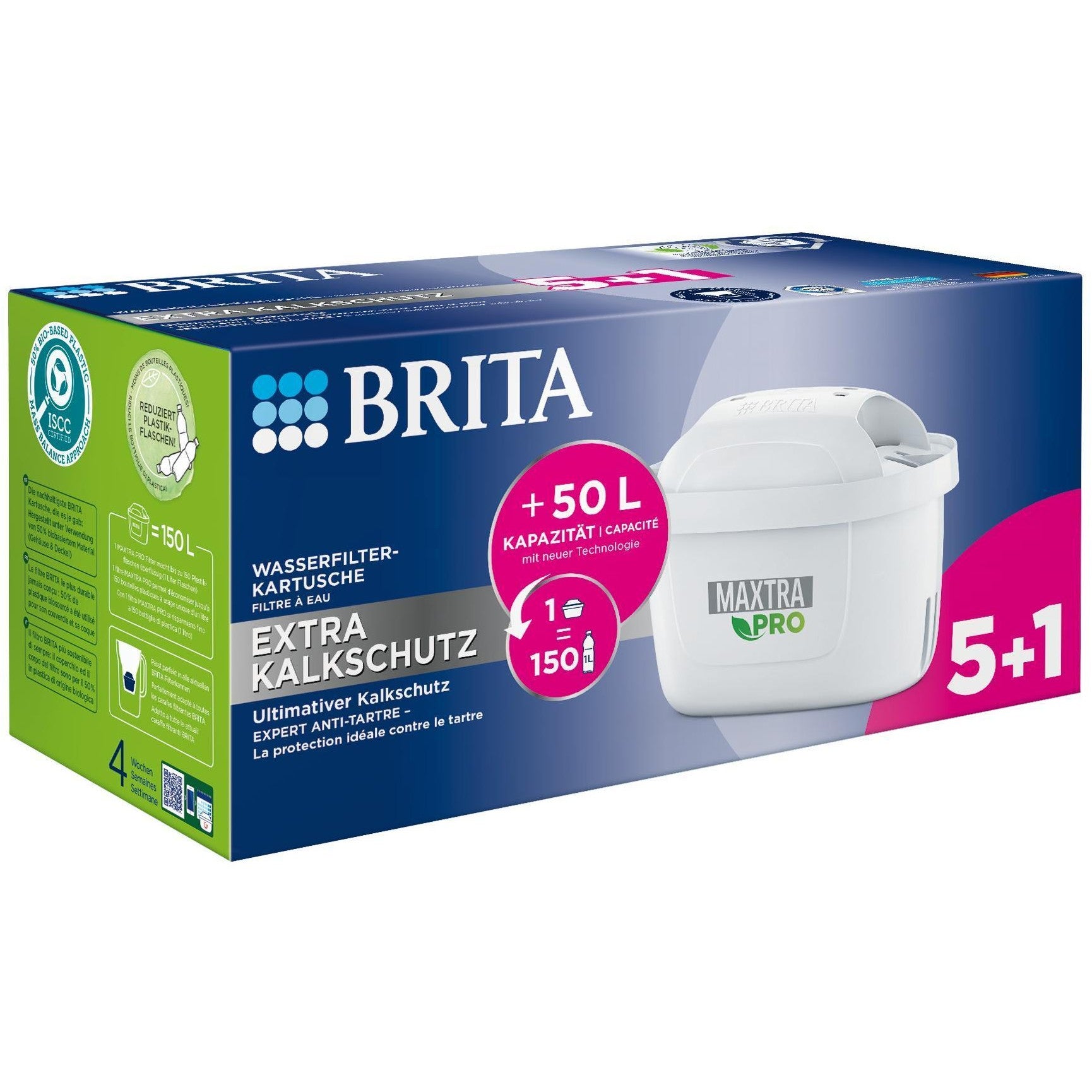 BRITA Tischwasserfilter Maxtra Pro Extra Filterkartusche 6er-Pack