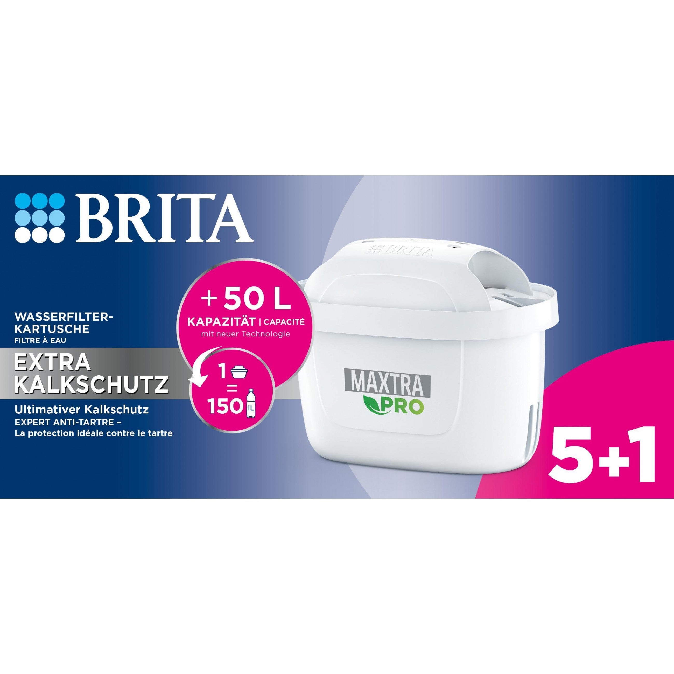 BRITA Tischwasserfilter Maxtra Pro Extra Filterkartusche 6er-Pack