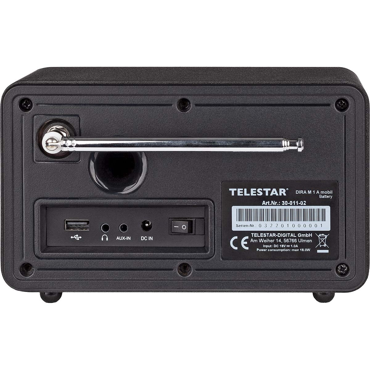 TELESTAR DIRA M 1 A Mobile EWF DAB+ / FM / INTERNET / BLUETOOTH