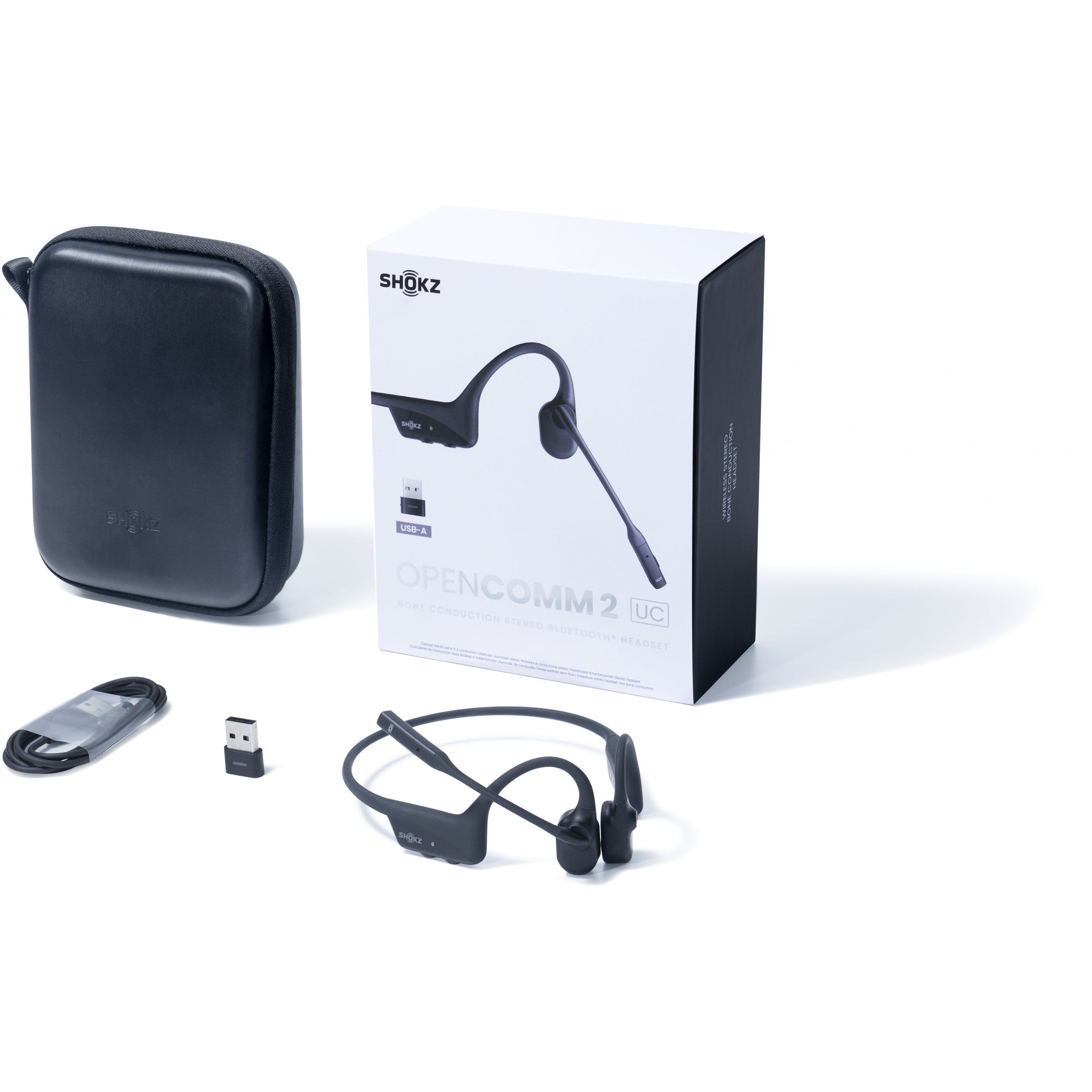 Shokz OpenComm2 UC (With USB-A) Bluetooth Wireless Bone Conduction Headset