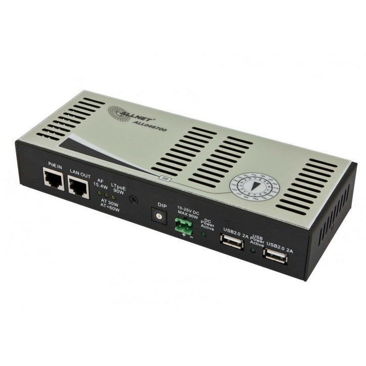 Z ALLNET PoE Splitter/Extractor LTPoE 90W 10-25V schaltbar ALL048700