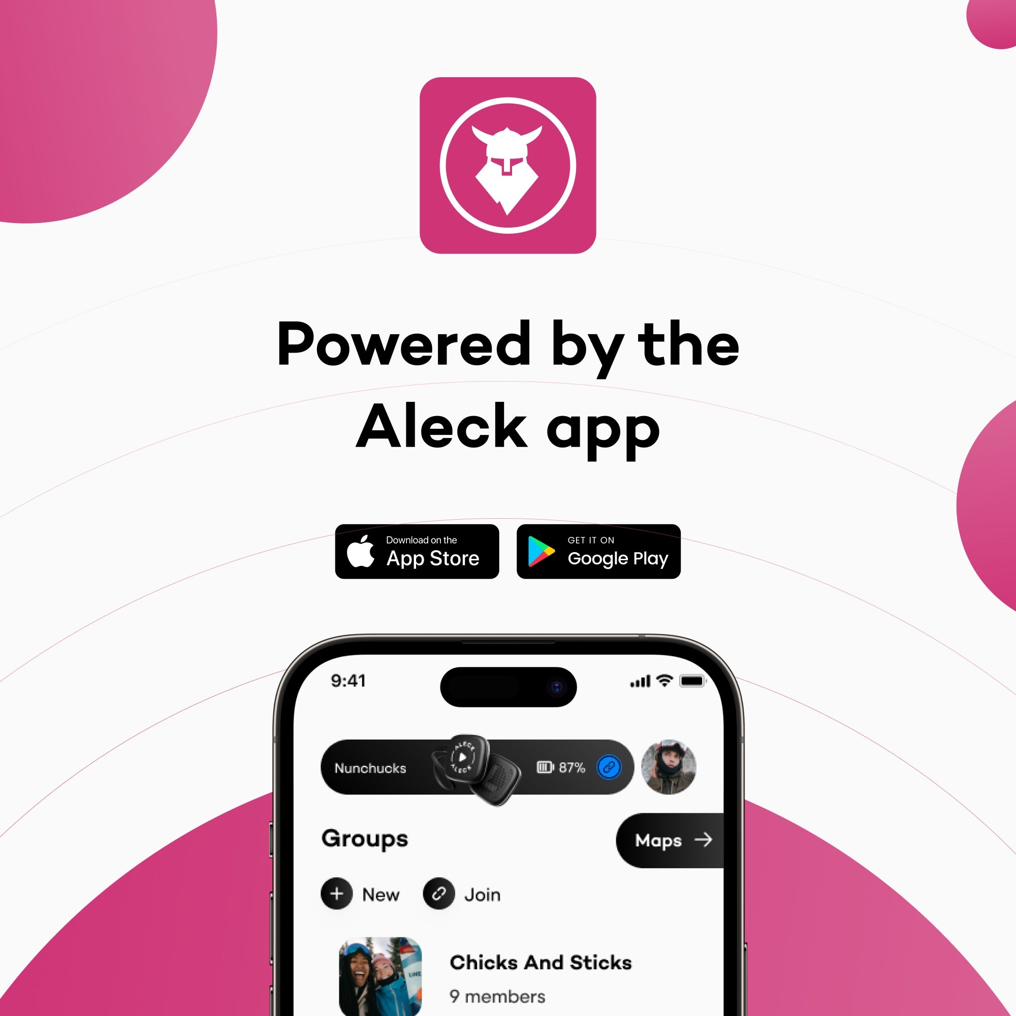 Aleck Nunchucks - Audio- und Kommunikations-Headset mit Push-To-Talk Technologie für Ski & Snowboard von Aleck