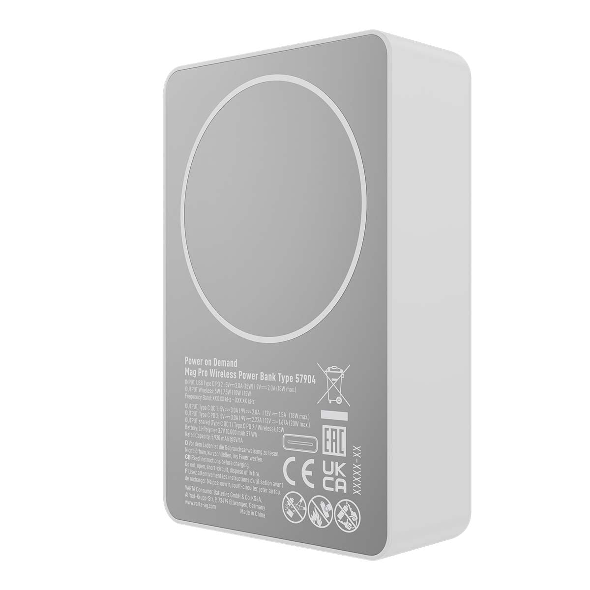 Mag Pro Wireless Power Bank 10.000mAh - Weiße Edition