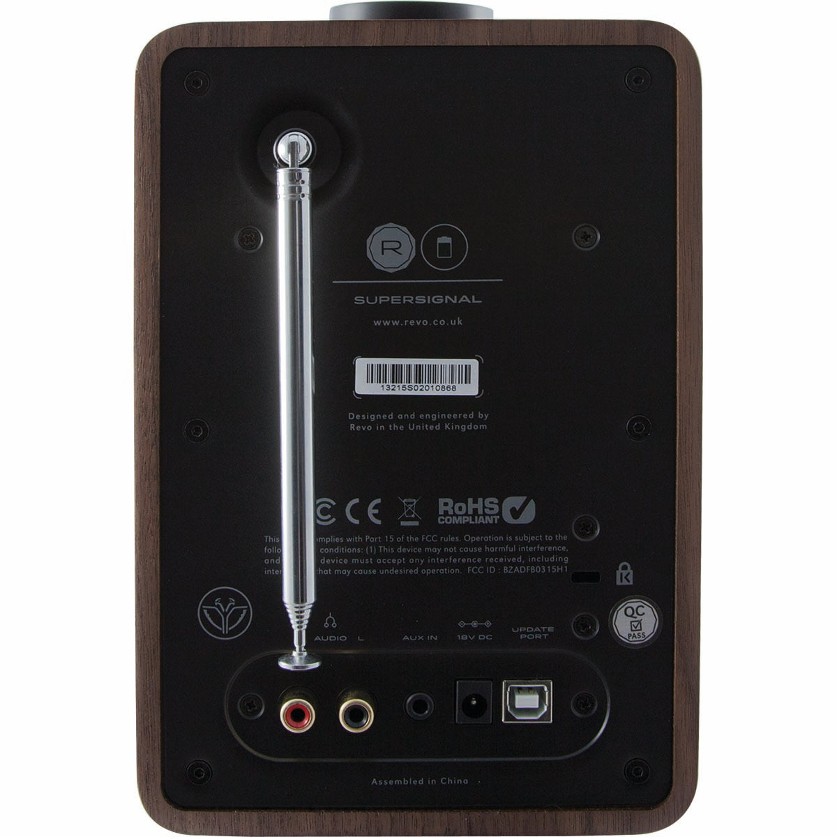 SuperSignal DAB+ / FM / Bluetooth Kombi-Radio Walnuss-Schwarz