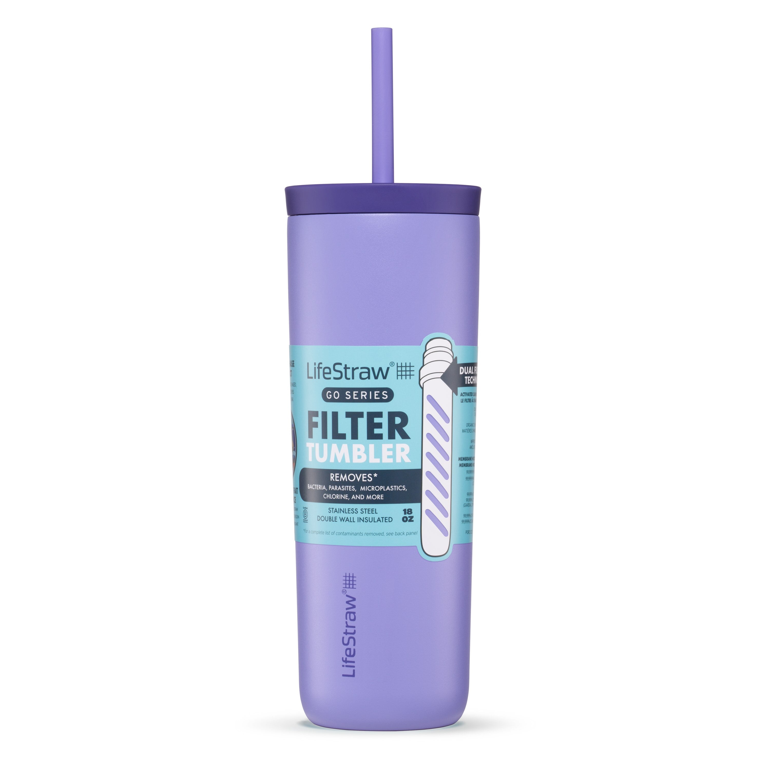 LifeStraw Go Steel Tumbler 500ml (thistle purple)