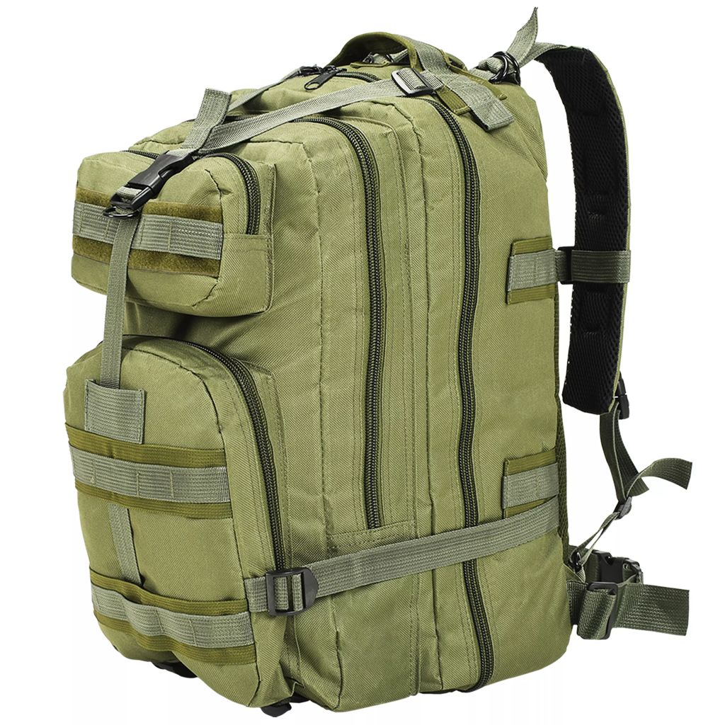 vidaXL Rucksack im Army-Style 50 L Olivgrün