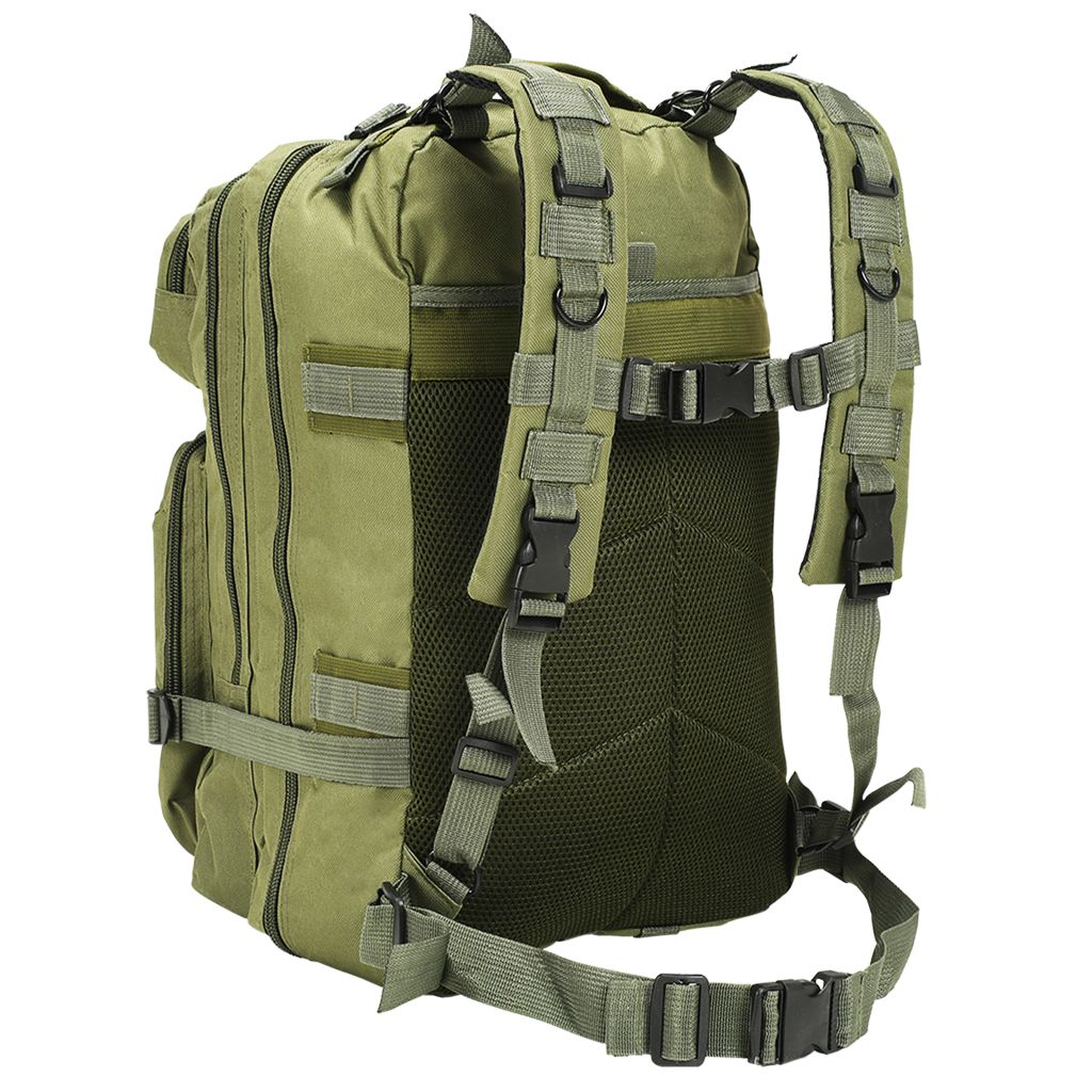 vidaXL Rucksack im Army-Style 50 L Olivgrün