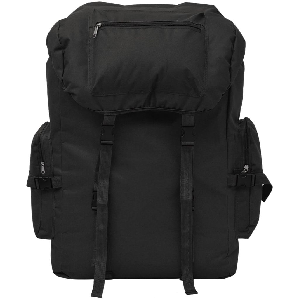 vidaXL Armeerucksack 65 L Schwarz