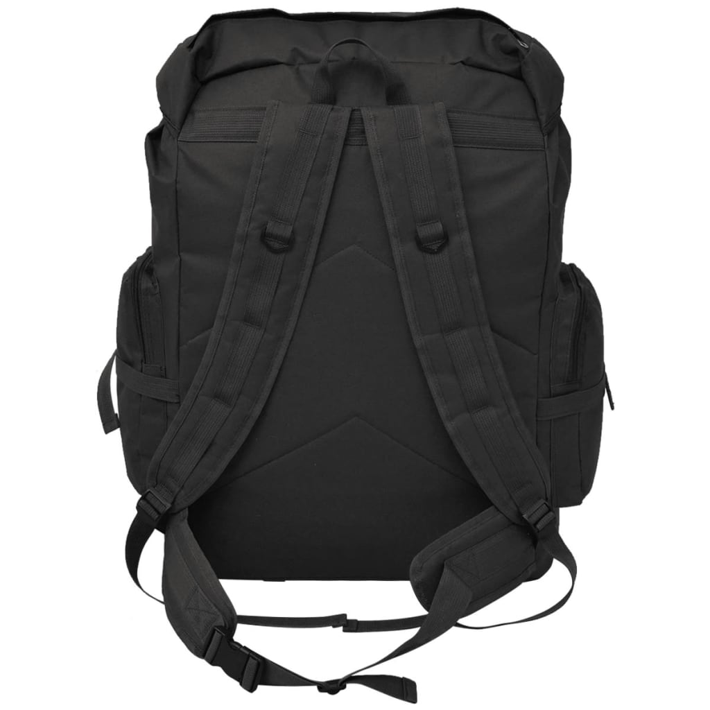 vidaXL Armeerucksack 65 L Schwarz