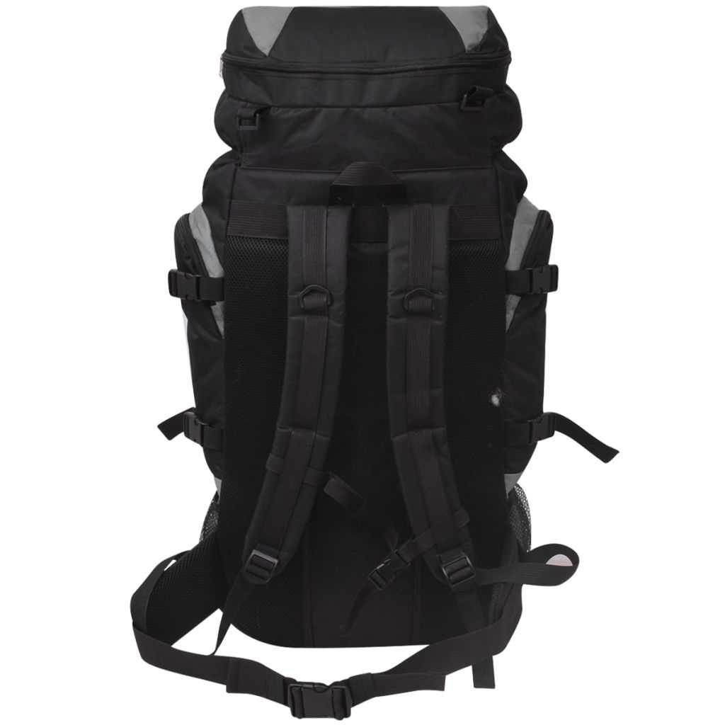 vidaXL Wanderrucksack XXL 75 L Schwarz und Grau