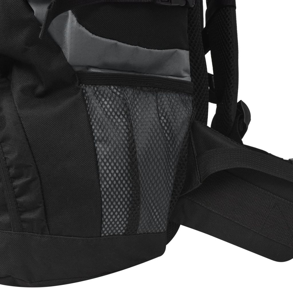 vidaXL Wanderrucksack XXL 75 L Schwarz und Grau