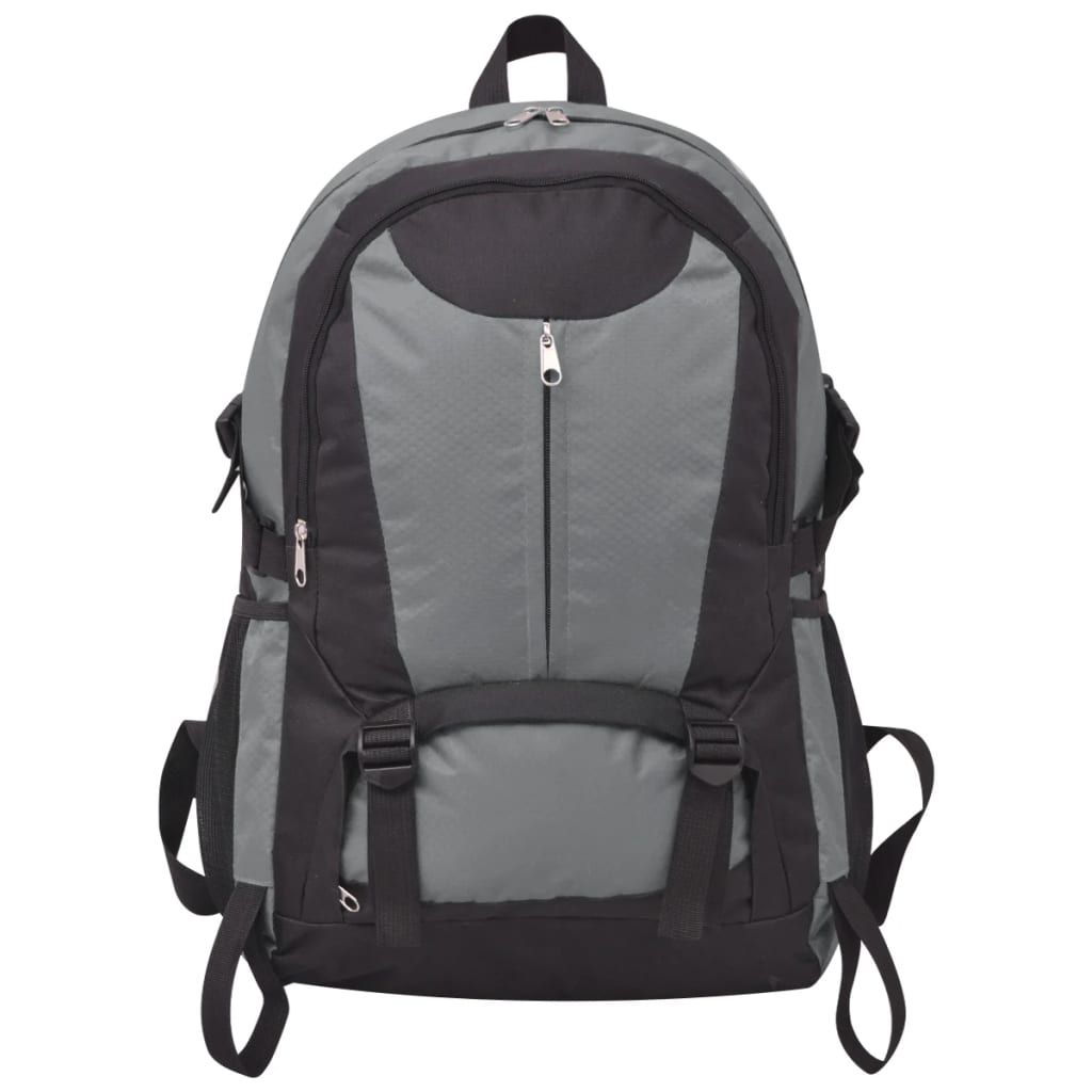 vidaXL Wanderrucksack 40 L Schwarz und Grau