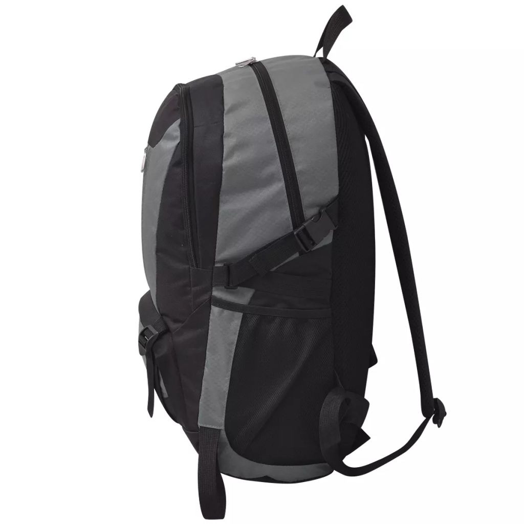 vidaXL Wanderrucksack 40 L Schwarz und Grau